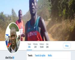 The long-distance runner has more than nine thousand followers on Twitter.